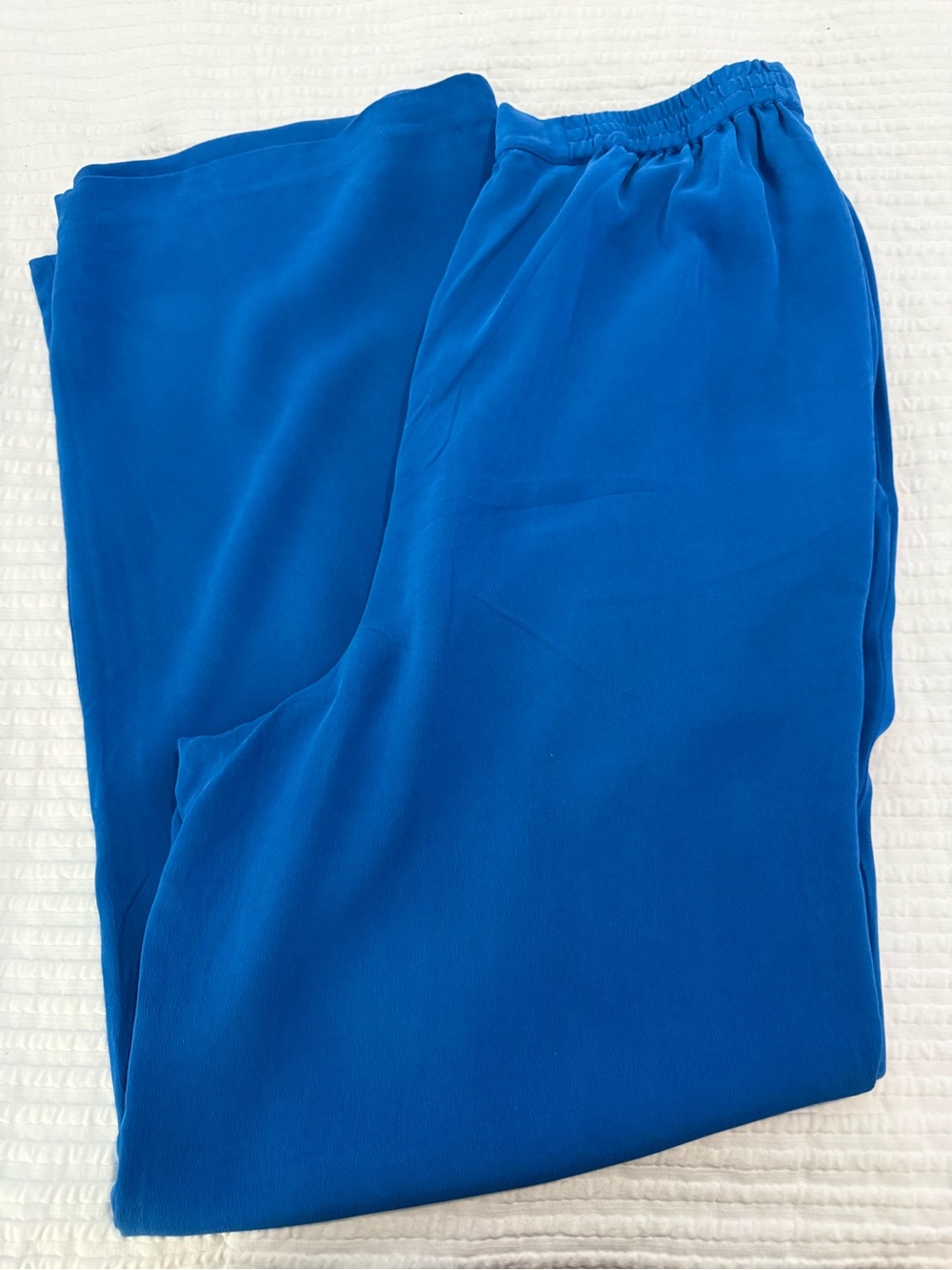 Set- Vintage Silk Women's Cobalt Blue Pantsuit GUC 0772 - Picture 8 of 15